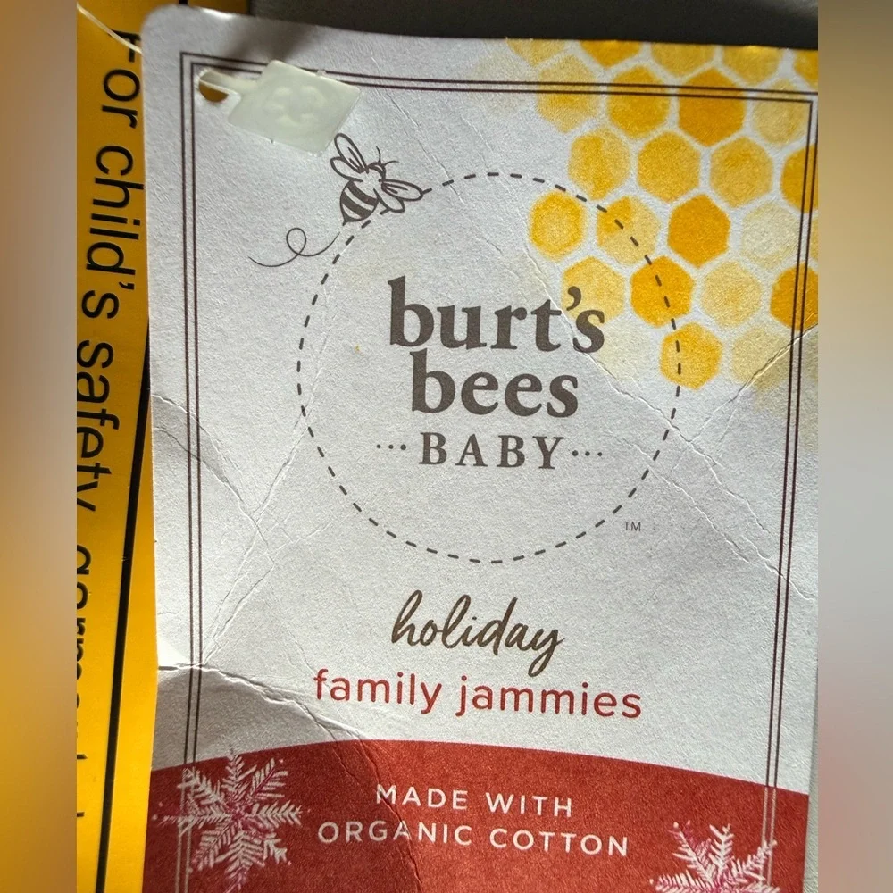 Burt's Bees Baby Holiday Organic Cotton Onesies Pajamas. Size 12 Months